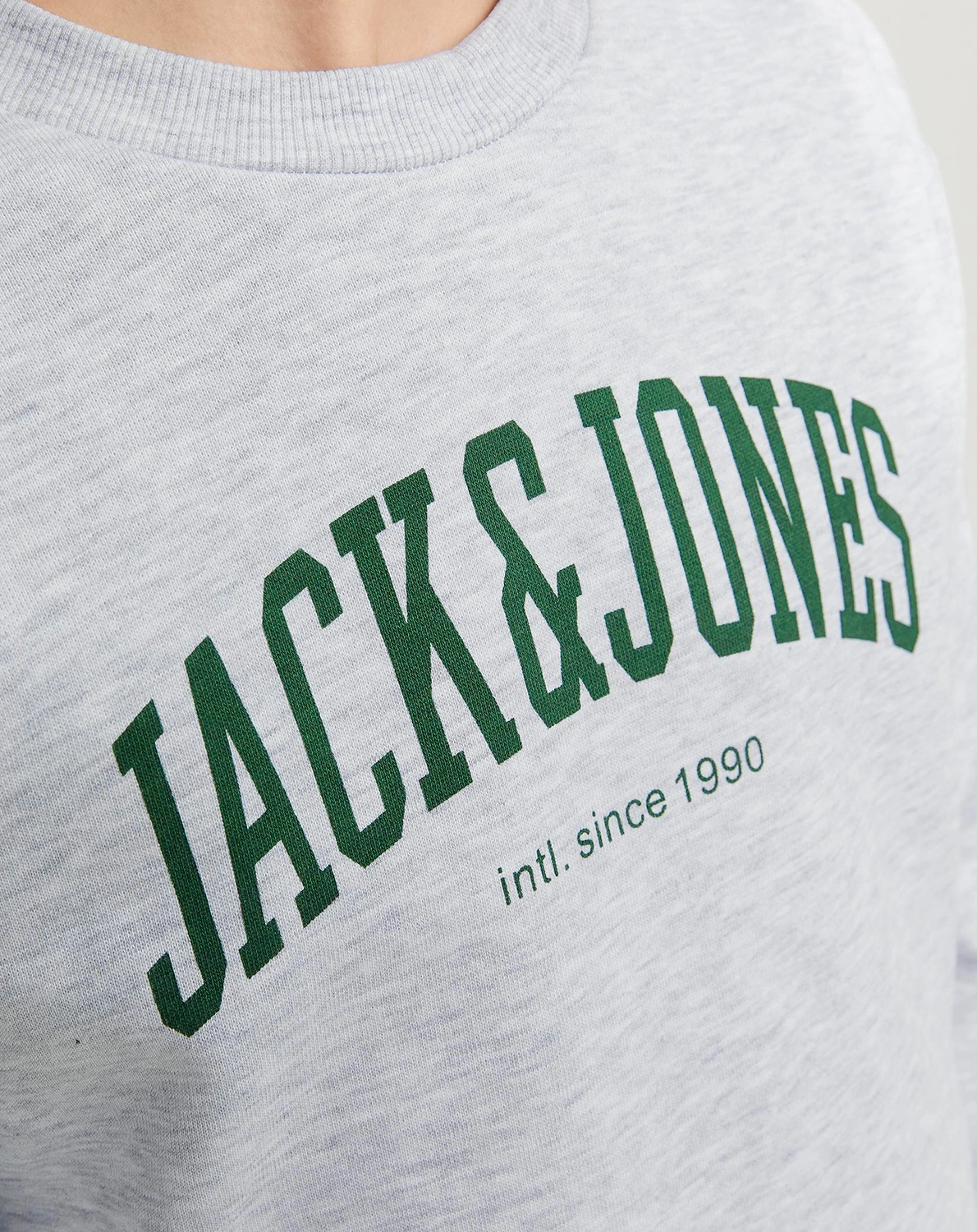 Sweatshirt JJEJOSH in white melange