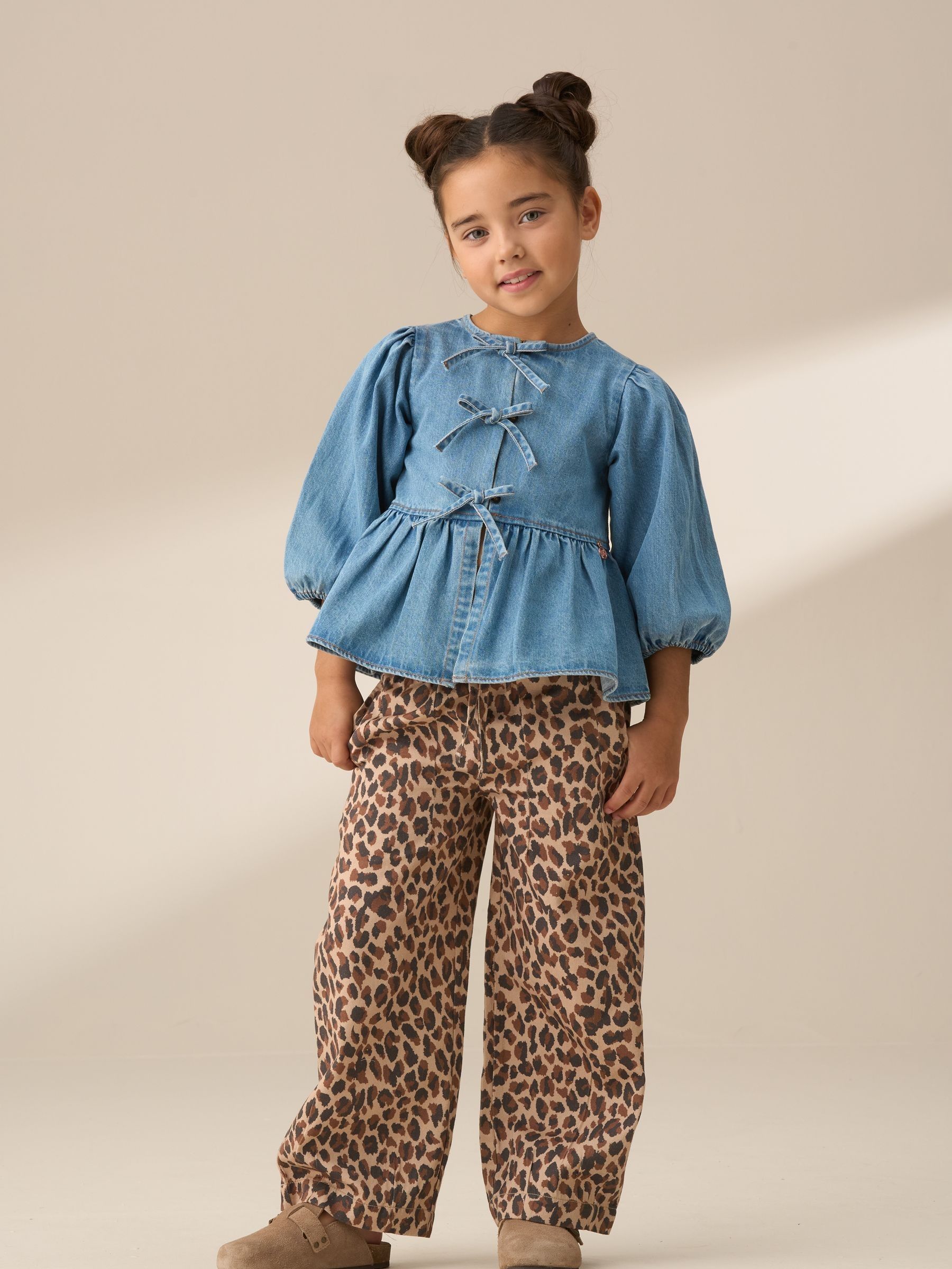 Angel & Rocket Ria Broderie Tie Front Peplum Top
