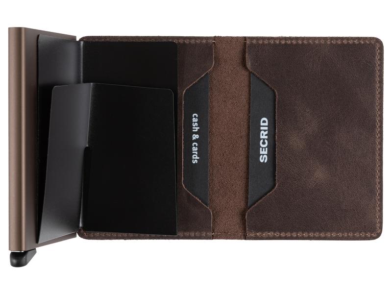 SECRID Portemonnaie Slimwallet Vintage Chocolate Geldbörse mit RFID-Schutz