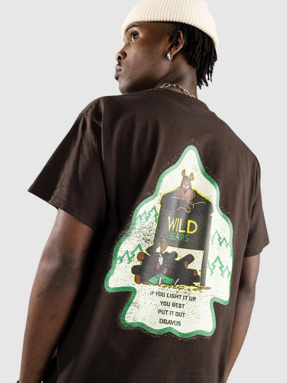 Dravus Be Aware T-Shirt brown