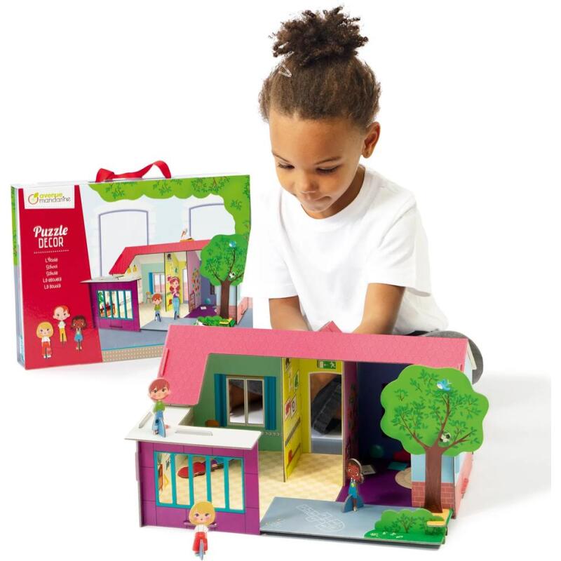 Puzzle Décor, L'école - Multicolore
