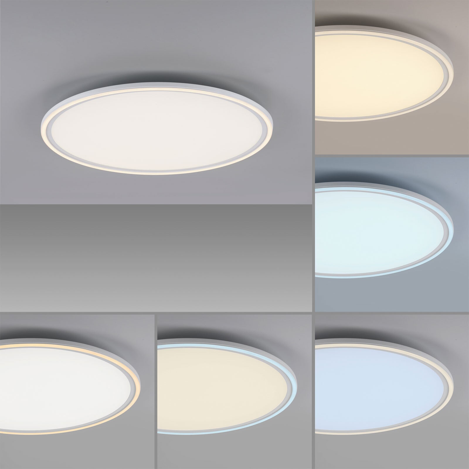 JUST LIGHT LED Deckenlampe EDGING 60 cm weiß