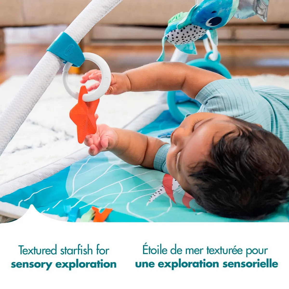 Tiny Love Tapis d'Activité Deluxe 2-en-1 - Treasure the Ocean