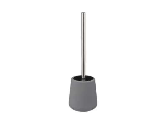 Brosse WC avec support en céramique Gris galet