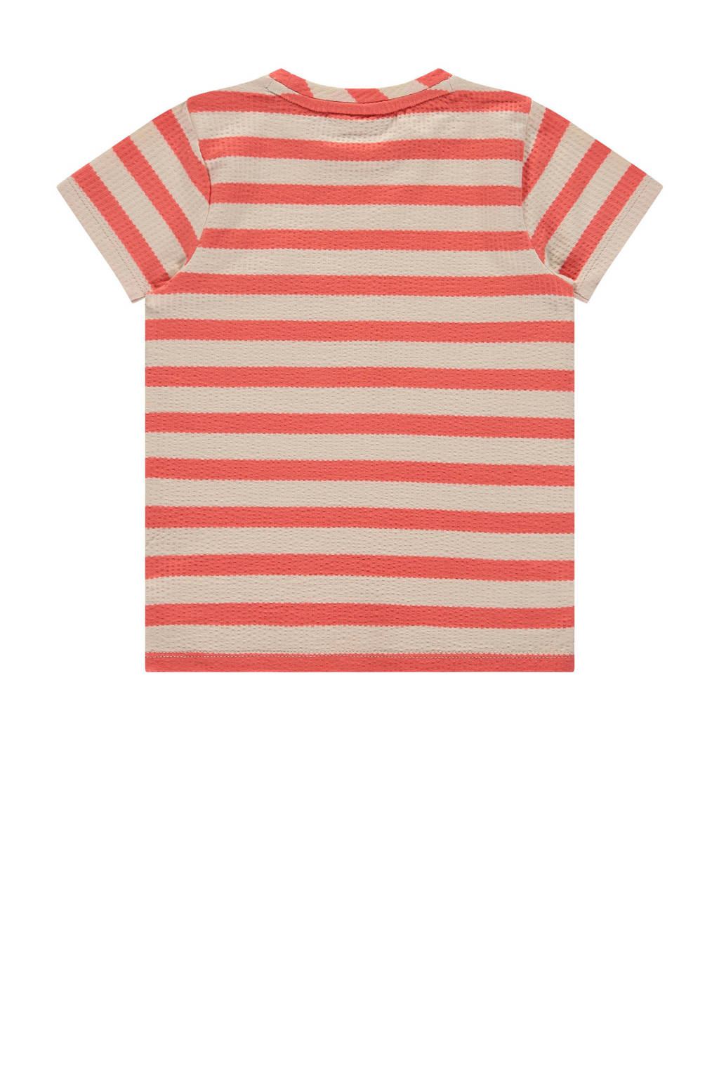 Stains&Stories gestreept T-shirt oranje/grijs