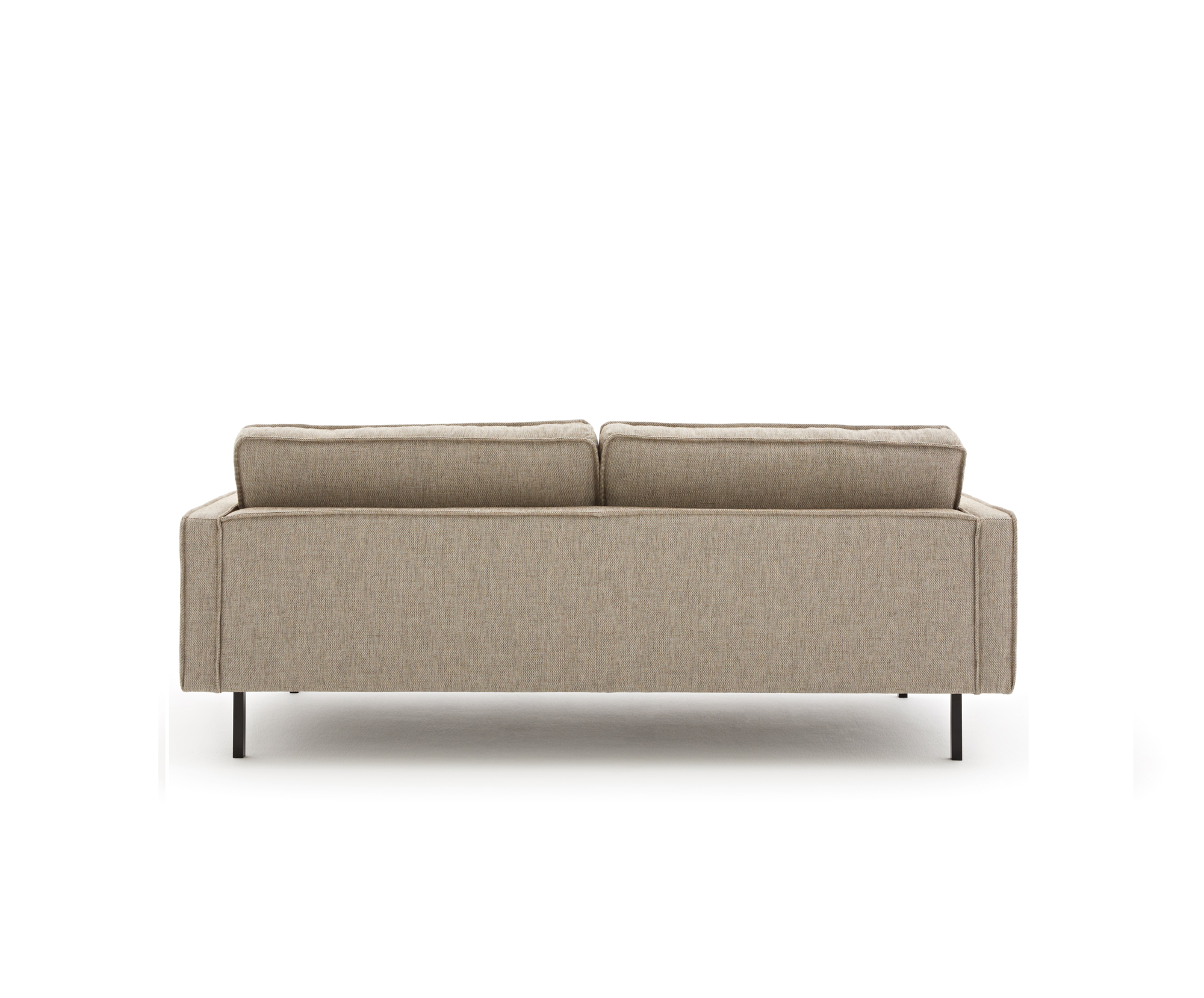 Loods 5 Design 3-zitsbank Slimm Stof Outside 3 Zits - 200 cm | Solution Lightbrown 115 | Poten: Zwart