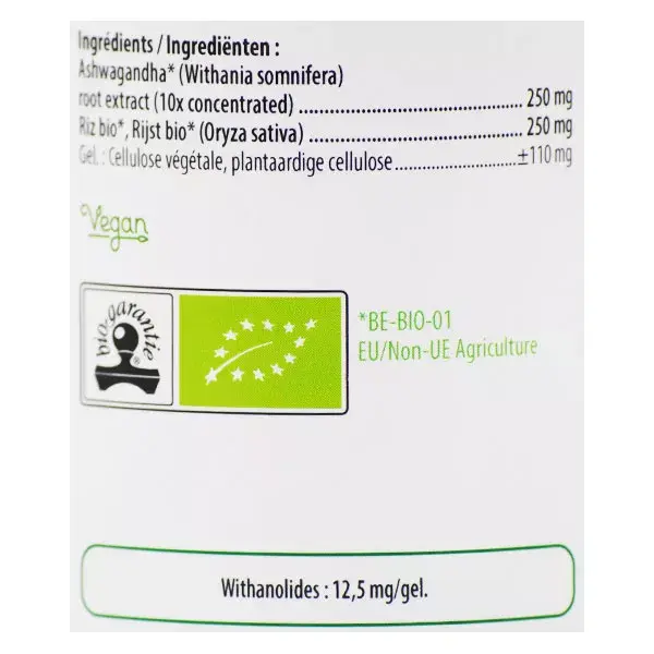 Be-Life Ashwagandha 5000 Orgânica 90 cápsulas