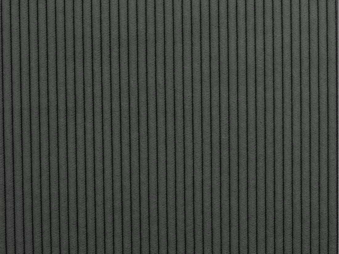 Canapé d'angle gauche convertible en velours côtelé gris anthracite TEODORA