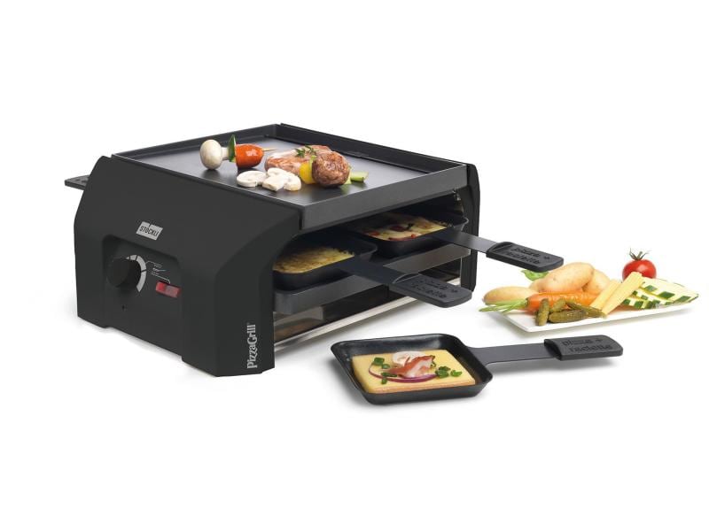 Stöckli Pizza-Grill FourFour Endgerät, 4 Personen Pizza und Raclette Ofen