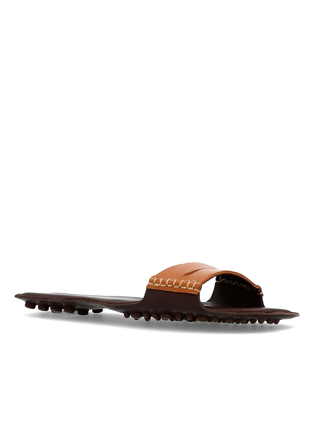 SANDALE PENNY CUIR CAMEL