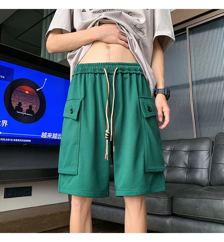 Bay Go Mall - Cargoshorts met trekkoord en geborduurde tailleband