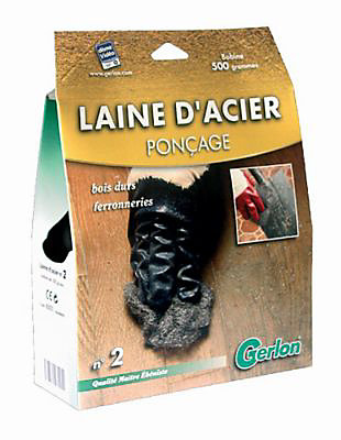 Laine d'acier de ponçage Gerlon 500g