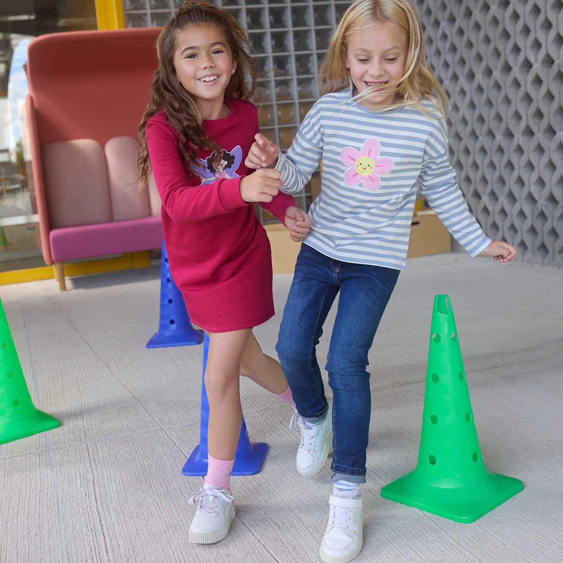 Topolino Mädchen Sweatkleid mit Fee-Applikation dunkelpink