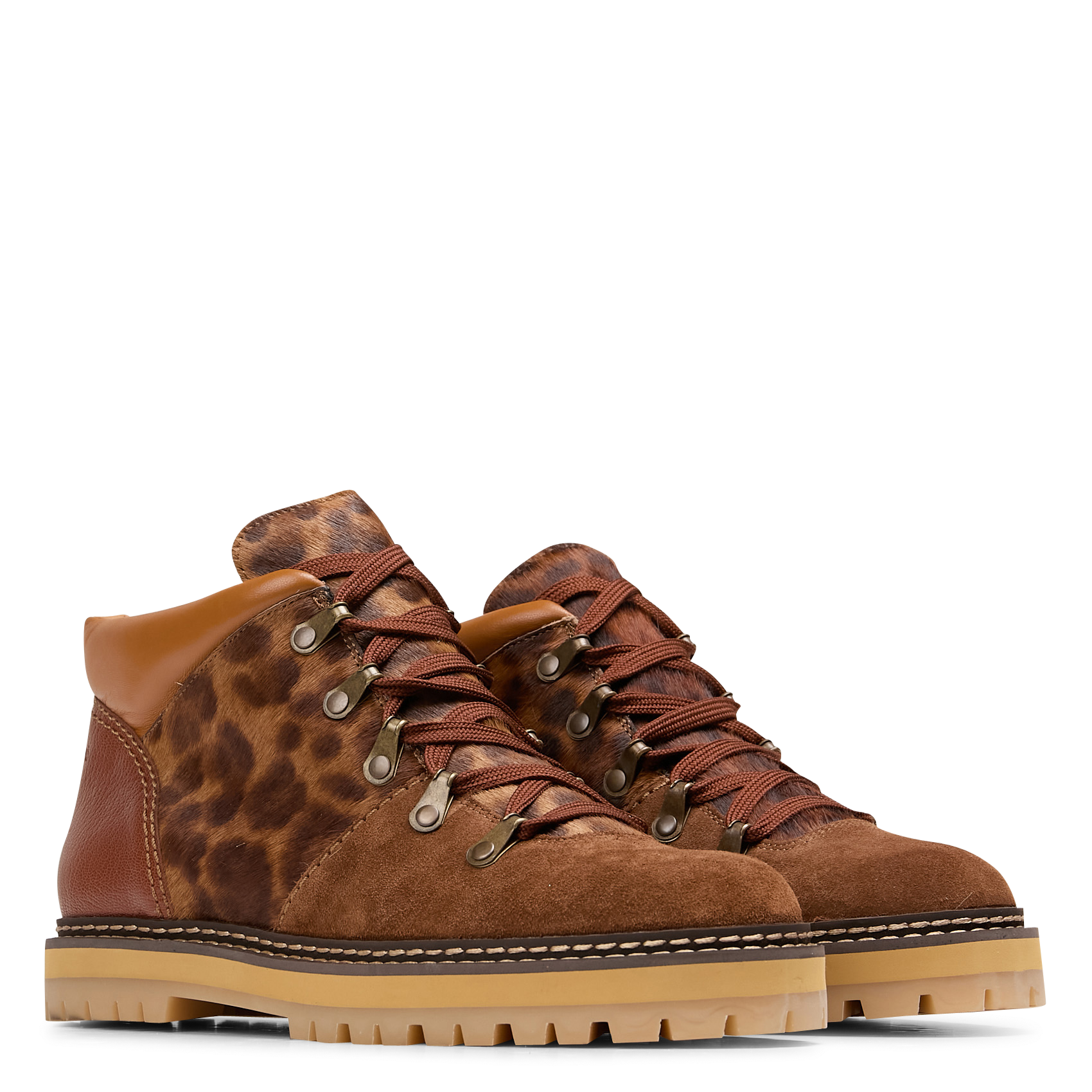 EILEEN - Boots bi-matière | Marron