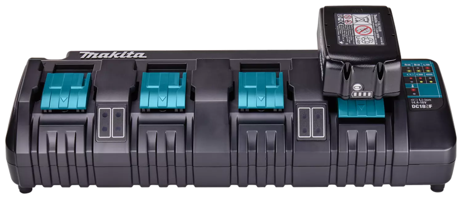 Makita DC18SF 14.4V - 18V Li-Ion Accu multilader - 4 accu's