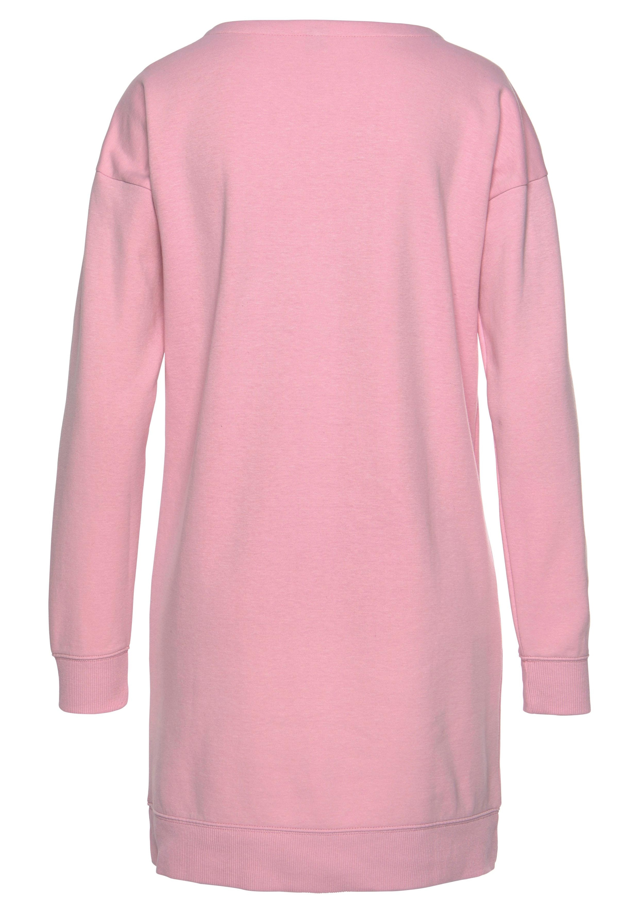 Bench. Loungewear Sweatkleid Eingrifftaschen mit seitlichem Logoprint, Loungewear