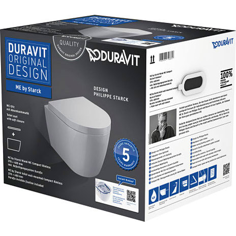 Duravit ME by Starck væghængt toilet inkl. sæde