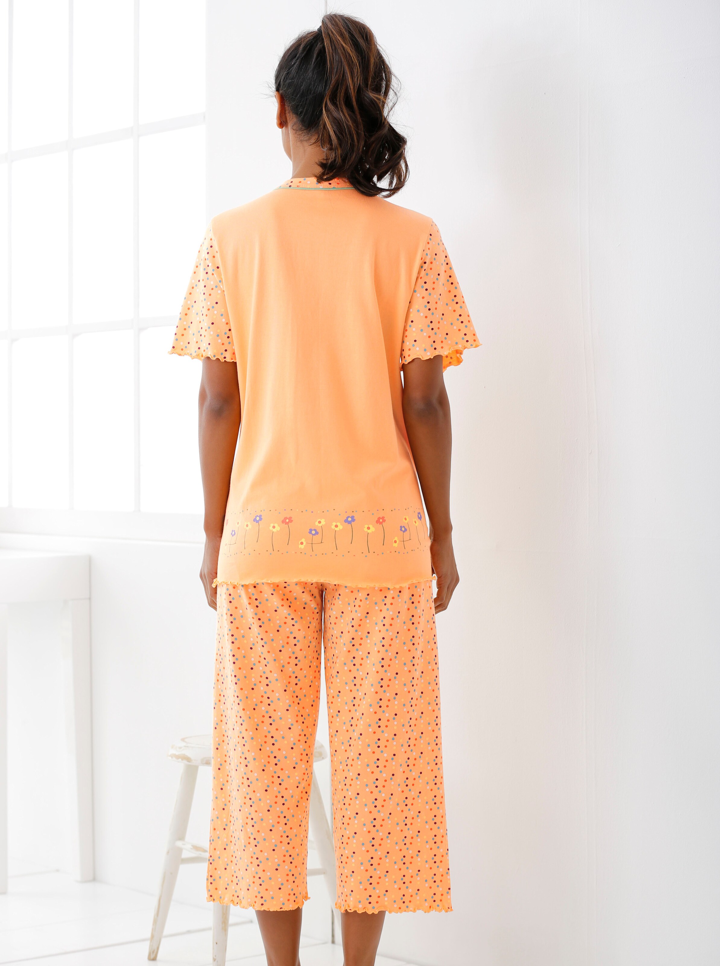 Comtessa Schlafanzüge in apricot + gelb