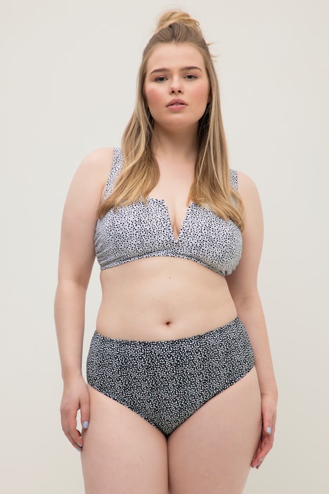 Bikini-Slip, High Waist, Dot Print