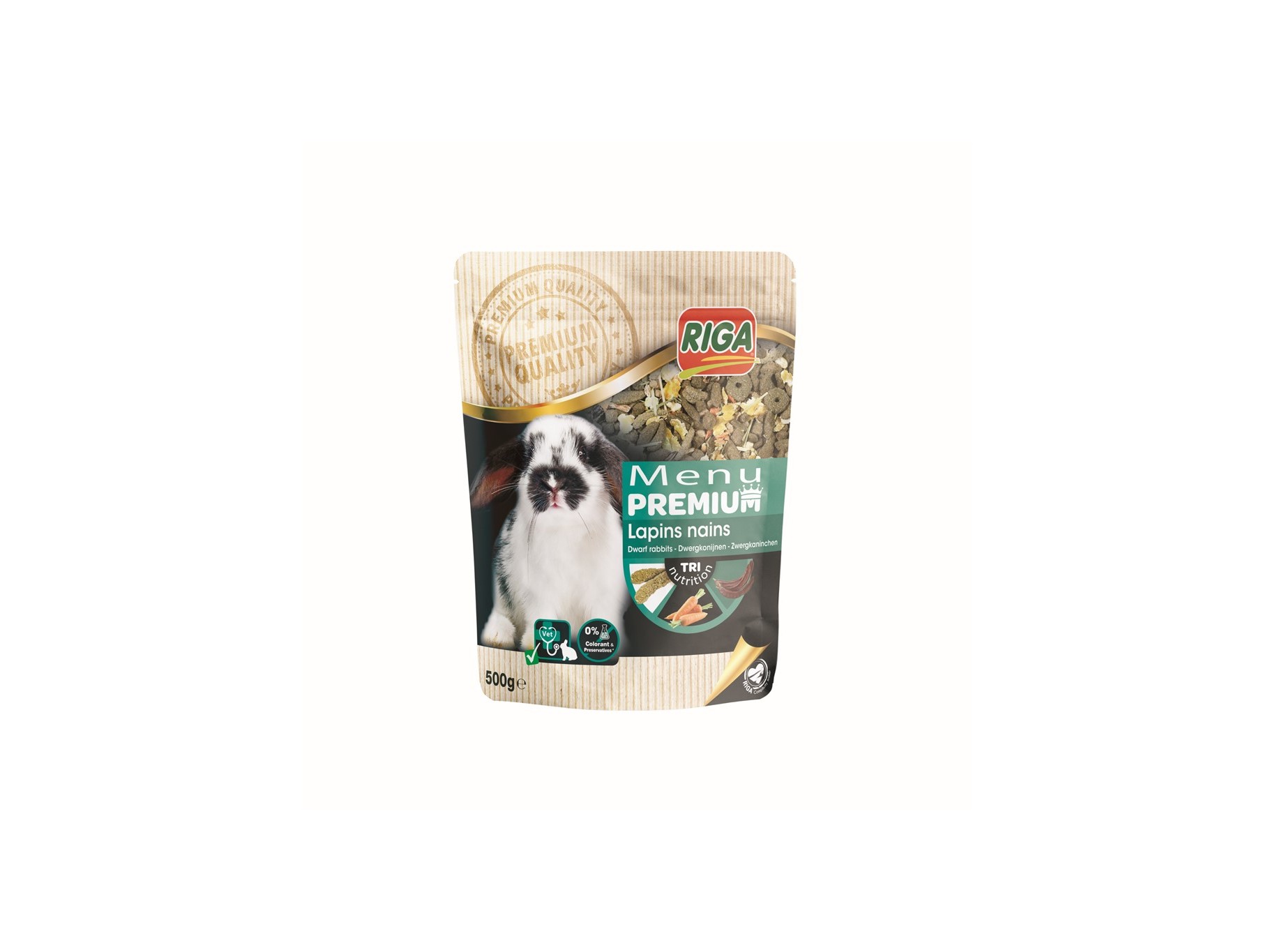 MENU PREMIUM RIGA COELHO ANÃO 500G