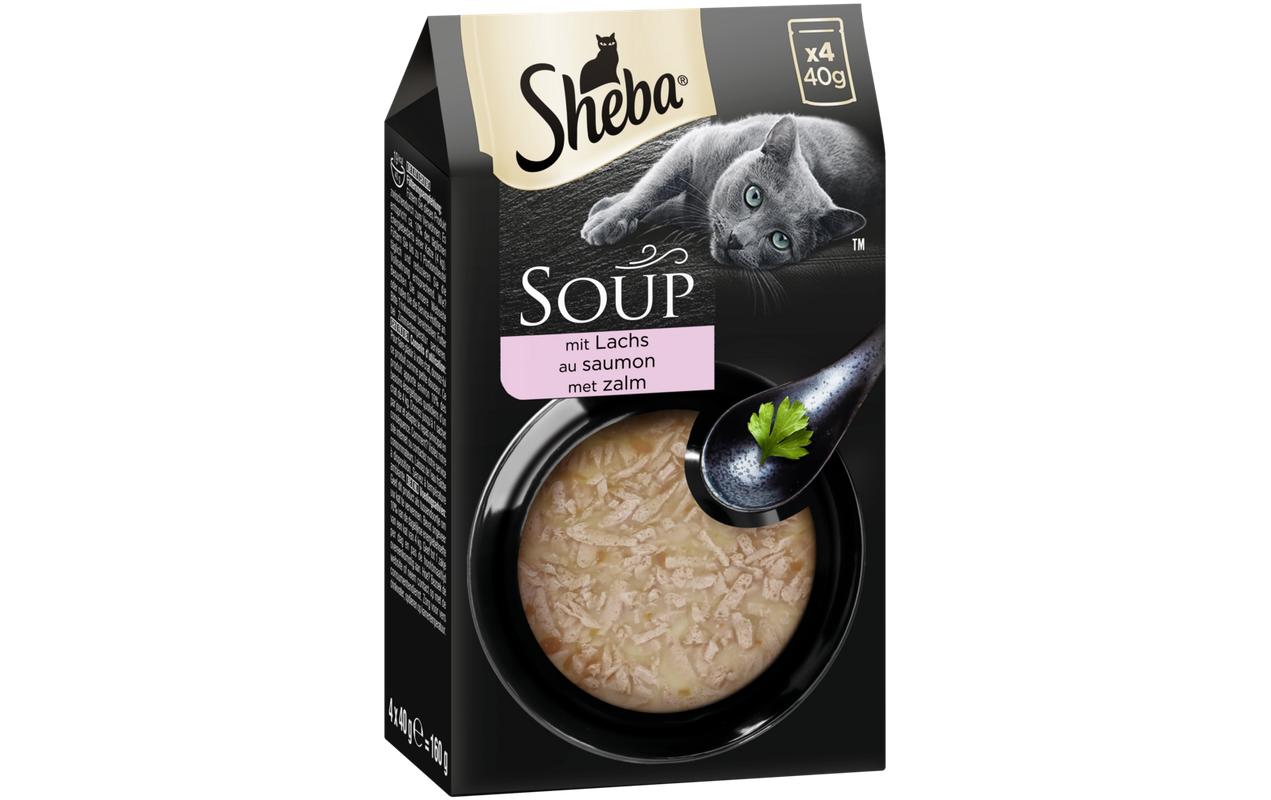 Nassfutter Classic Soup mit Salmon, 4 x 40gAlleinfuttermittel für ausgewachsene Katzen