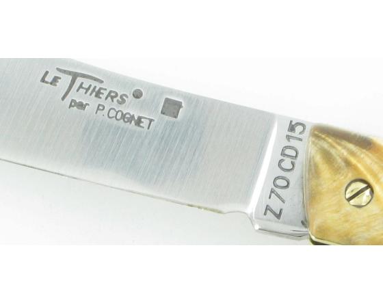 Le Thiers Peuplier stabilisé Couteau de poche Le Thiers par Cognet Douk Douk