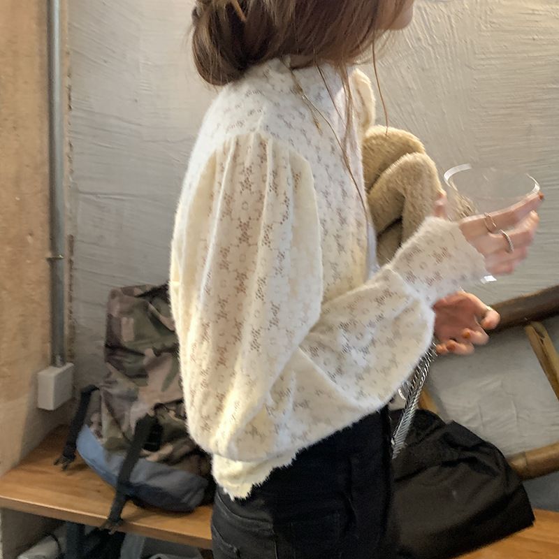 Bamela - Blouse met lantaarnmouwen