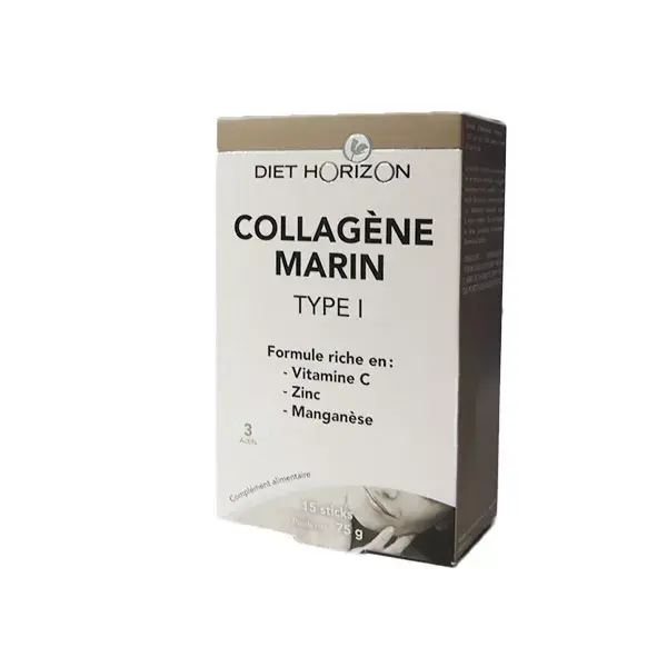 Diet Horizon Colágeno Marinho Fórmula 3 Ingredientes Ativos 15 sachês
