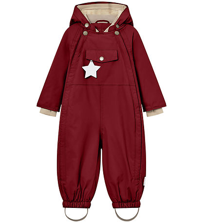 Mini A Ture Flyverdragt - Wisti Fleece - Rød Merlot