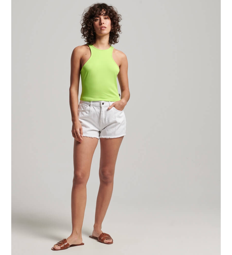 Top sem mangas de malha verde Superdry Racer Studios