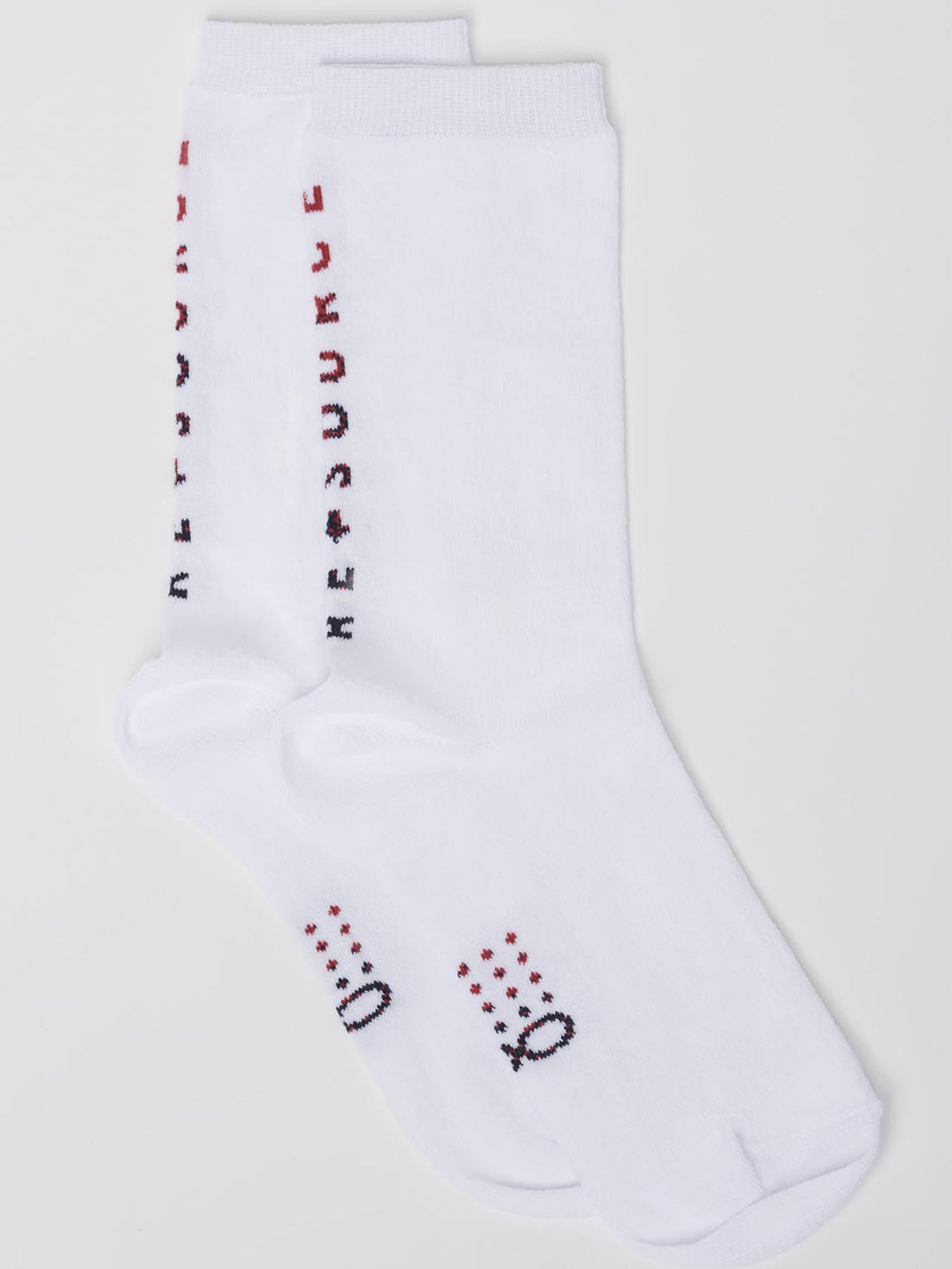 Chaussettes Mixtes Recyclées Et Fabriquées en France Blanc & Rouge