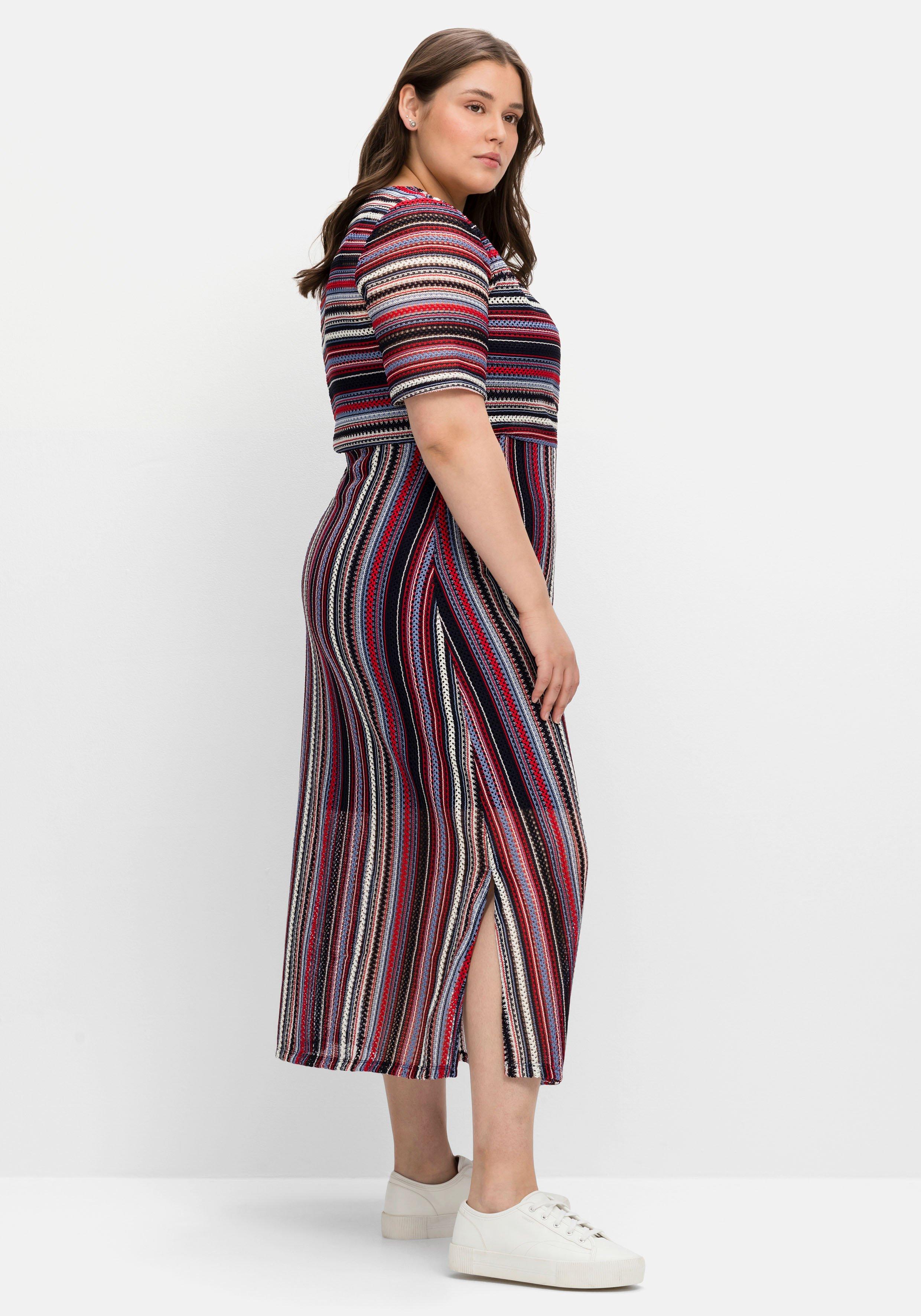 Maxikleid  in Wickeloptik, mit Unterkleid