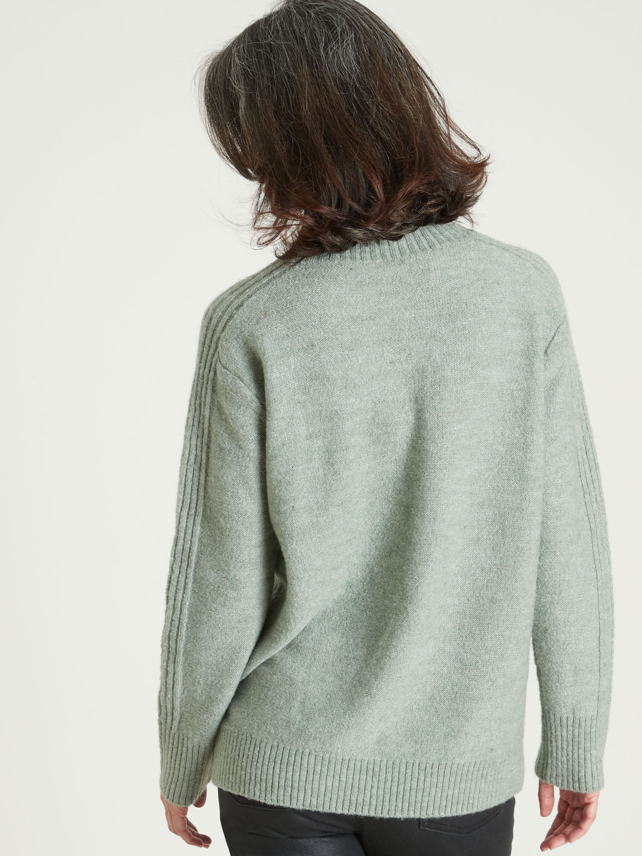 Pull col montant en jersey envers