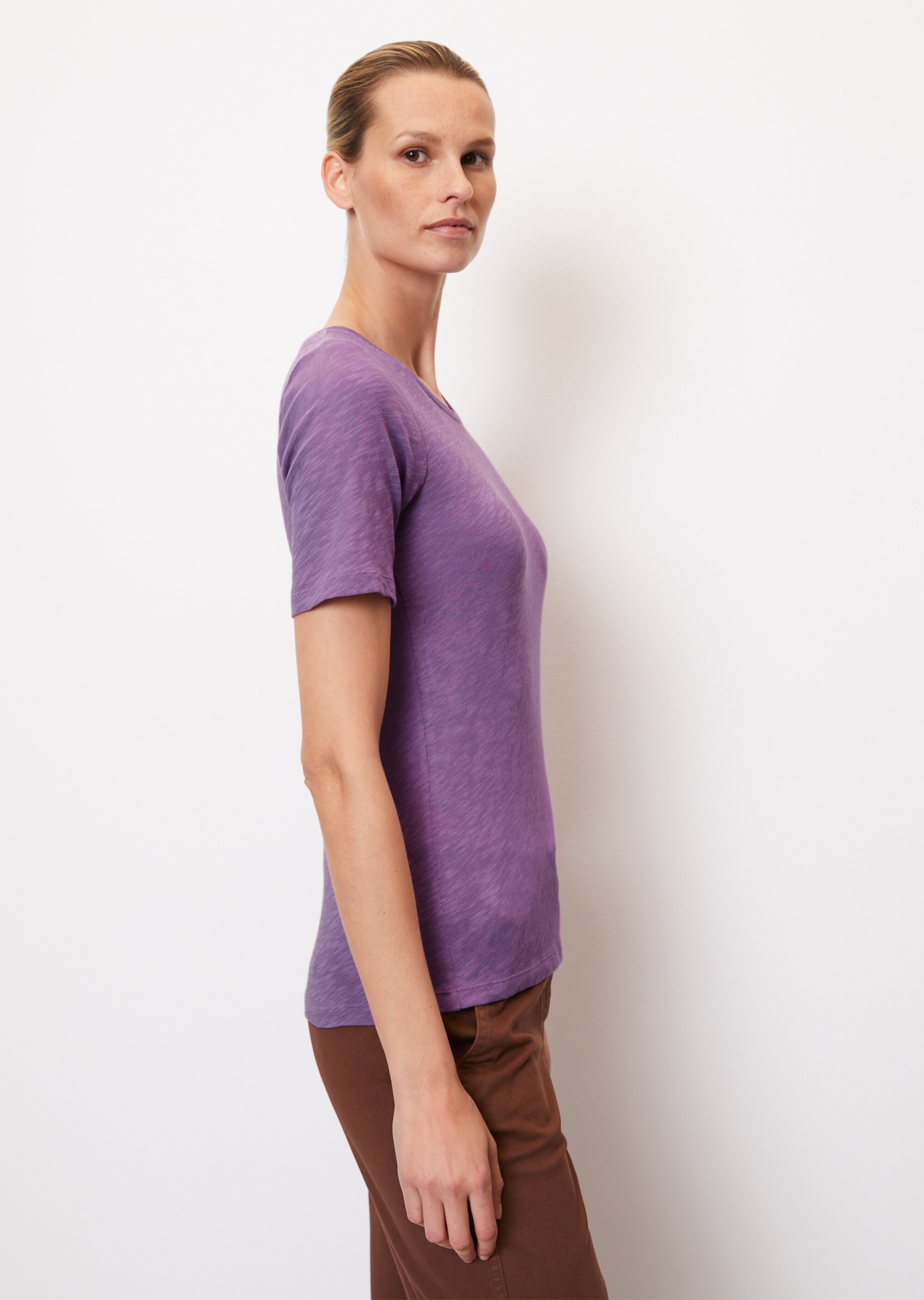 Slub-Jersey-T-Shirt regular aus reinem Organic Cotton