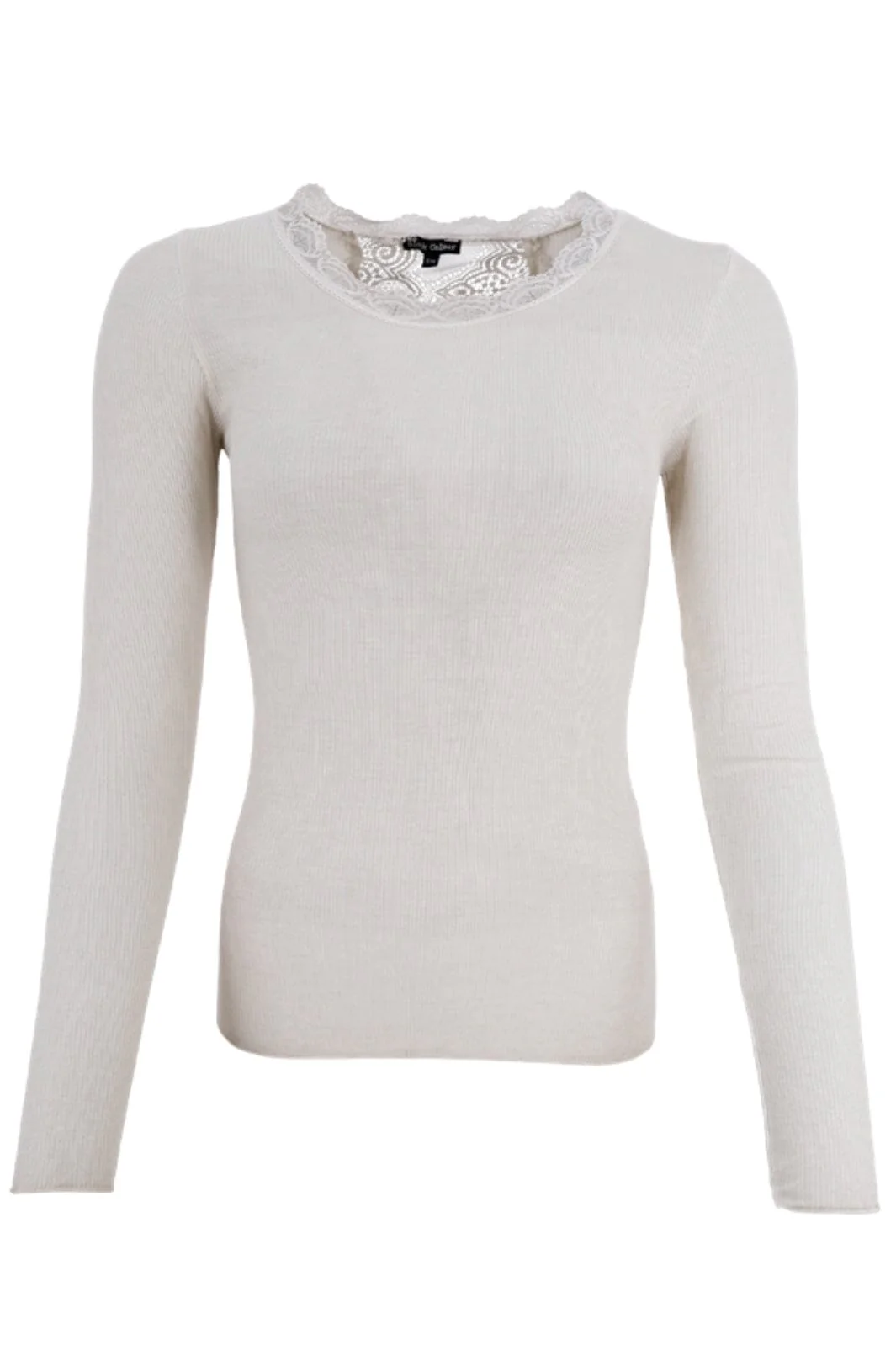 Black Colour Bcivy Rib L/S Blouse ivory
