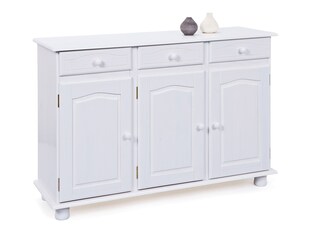 Kommode ALEXANDER 130x87x43 cm Massivholz weiß