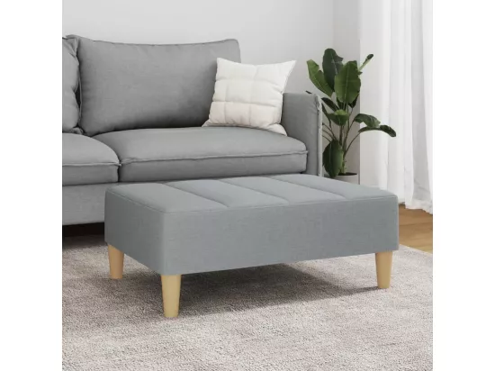 Repose-pied gris clair 77x55x31 cm tissu
