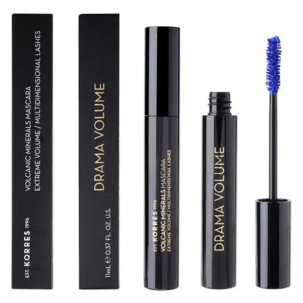 Máscara Korres Drama 03 Azul Brilhante 11ml - Efeito Cílios Postiços