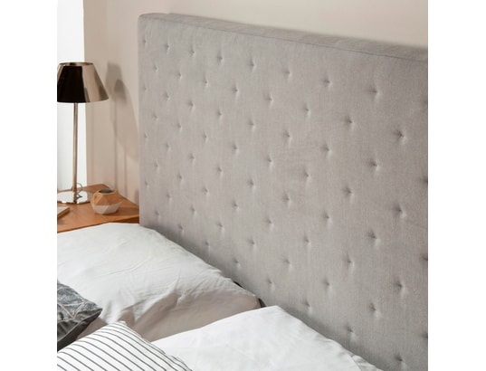 MARCKONFORT - Tête de lit malta 160x60 cm couleur gris, rembourrée de mous...