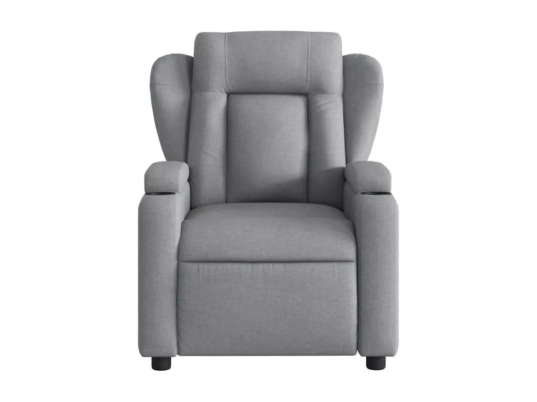 Fauteuil de massage inclinable Gris clair Tissu