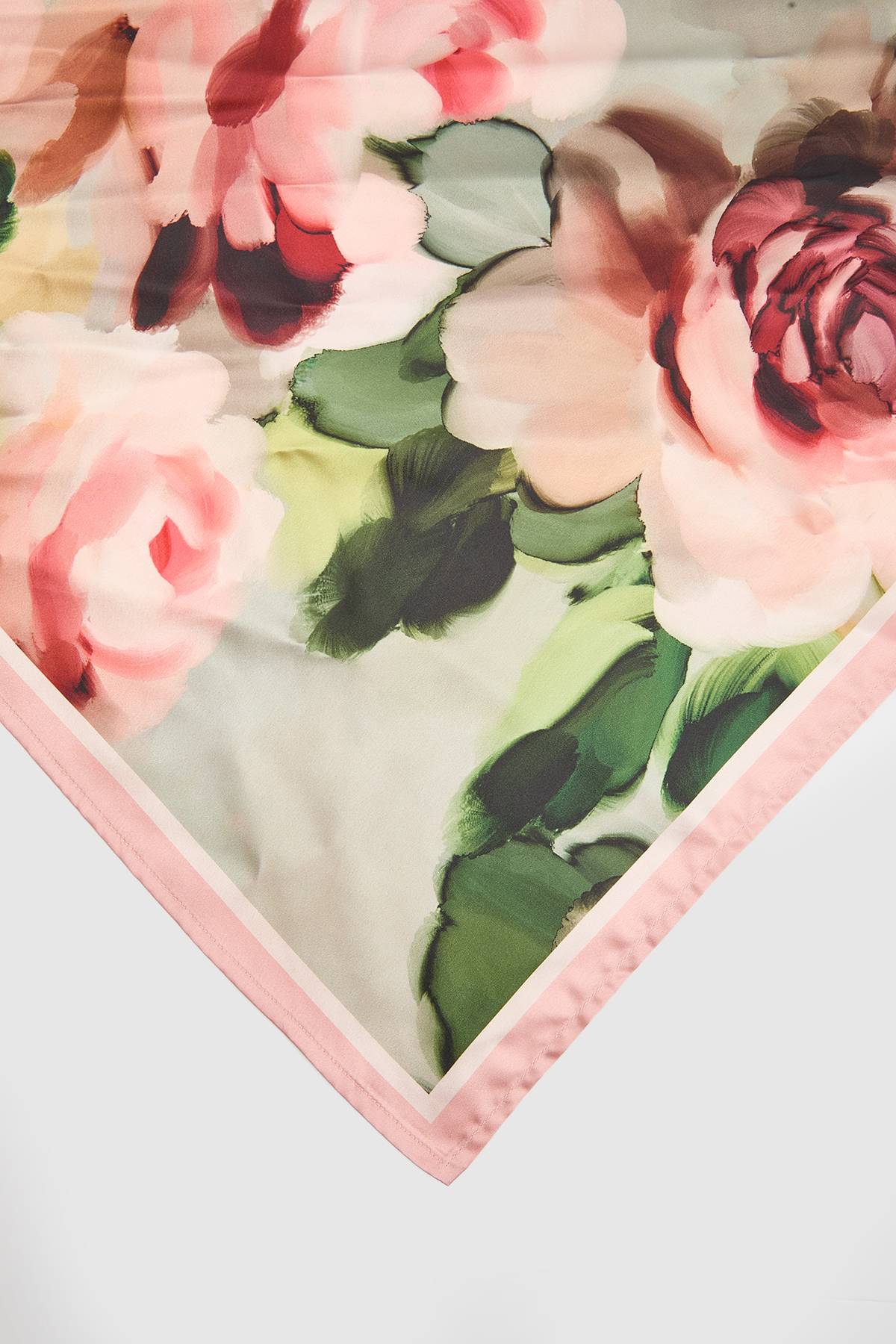 Oasis Floral Printed Satin Neck Scarf