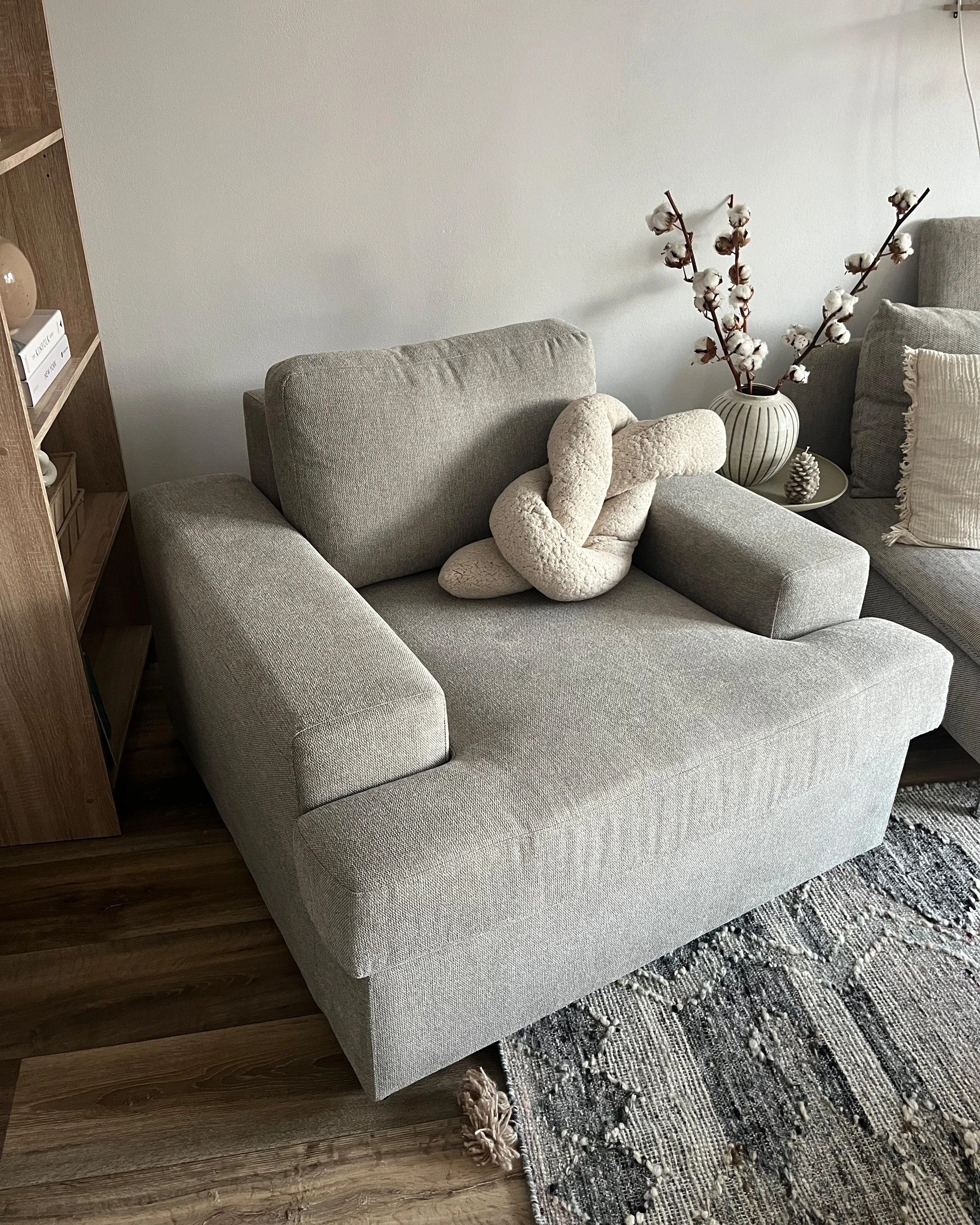 Vloerkleed ARATASHEN Grijs 200 x 300 cm Wol Kelim