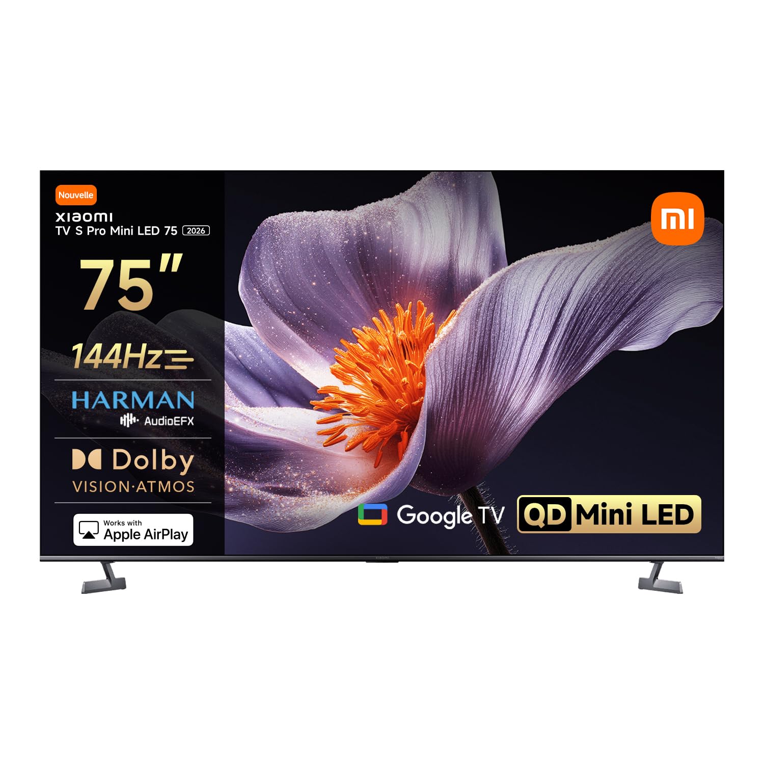 XIAOMI TV S Pro Mini LED 75, Smart TV, Dolby Vision, Dolby Atmos, QLED 4K, 144Hz, Google TV, HDR10+, Triple Tuner, DVB T2, MEMC, DTS-X, Harman AudioEF