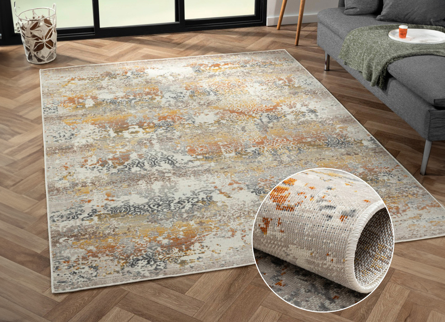 Robuster Teppich im modernen Used-Look
