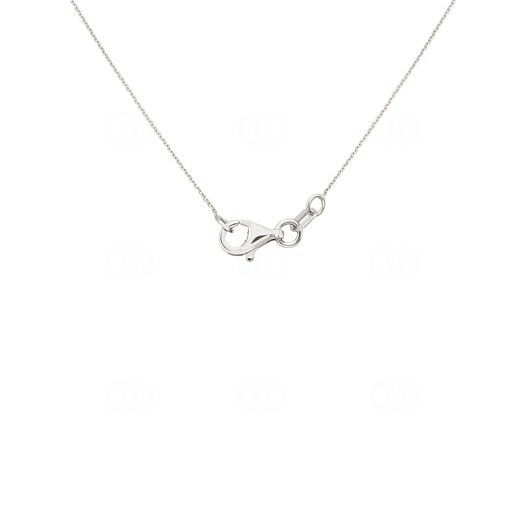 Collier 750/18 K Weissgold mit Diamanten 0.11 ct H/si & Smaragd