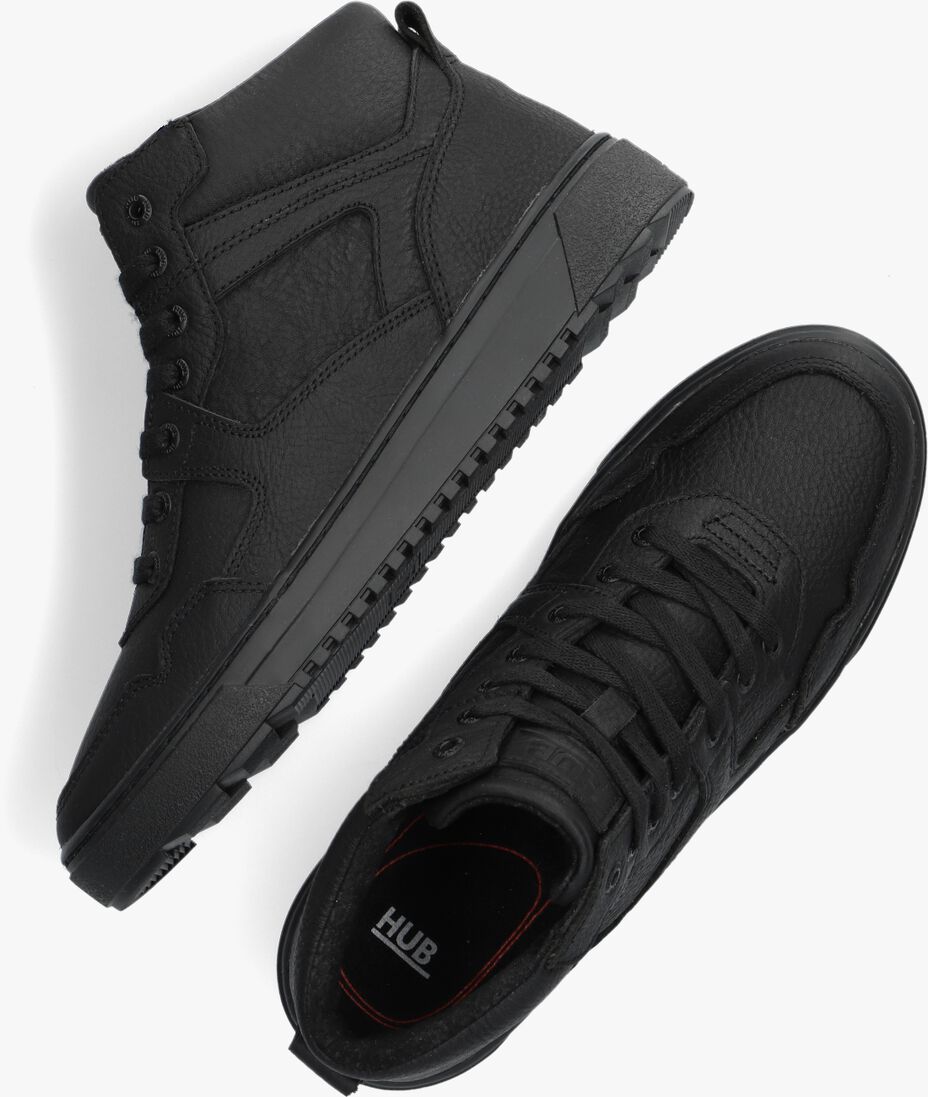 HUB zwarte hub hoge sneaker boston