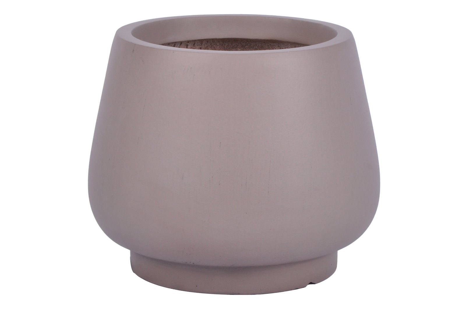 Corinne utepotte Mørk beige lettbetong. Ø24 cm.
