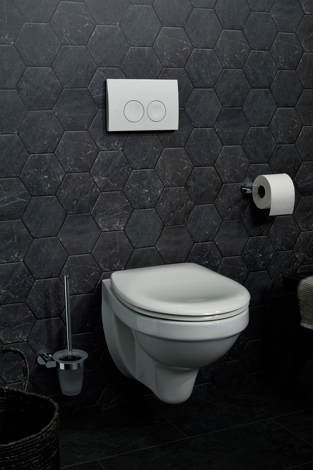 Haceka Gio toiletborstel set chroom