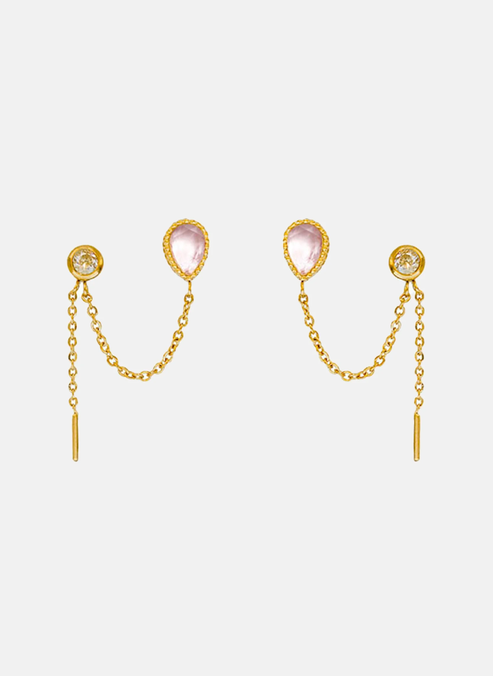 CYBELE - Boucles d'oreilles pendantes cybele | Rose