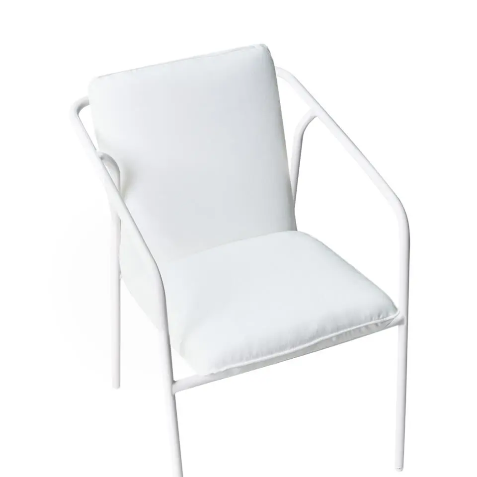 ASCIANO - Tuinstoel set van 4 - Wit - Metaal/Aluminium